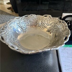 Arthur Court Silver Grape Motif Bowl